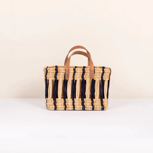 Bohemia Design - Decorative Reed Basket In Black Mix | Atwin Store Norwich