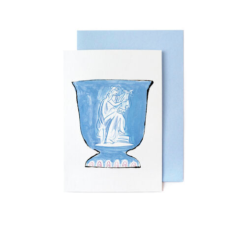Yes Paper Goods - Wedgwood Greek Goddess playing a Lyre Greeting Card